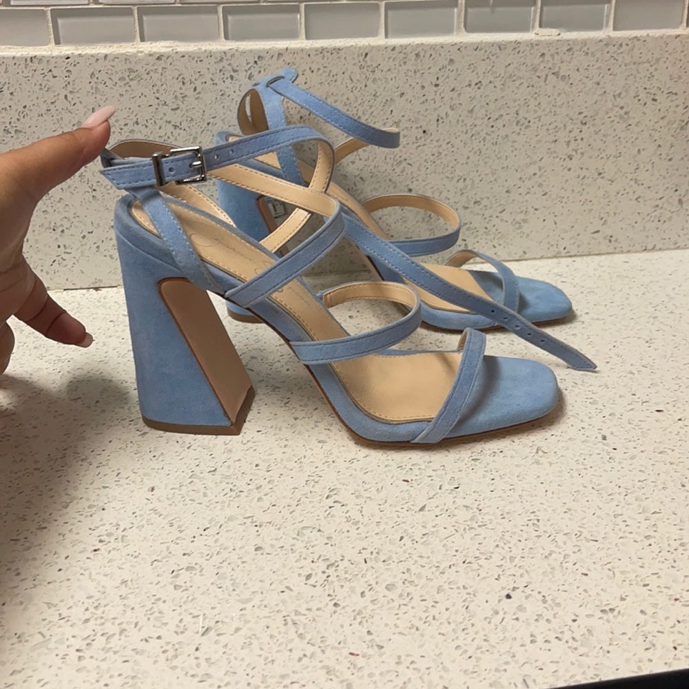 Jessica Simpson baby blue block sandals